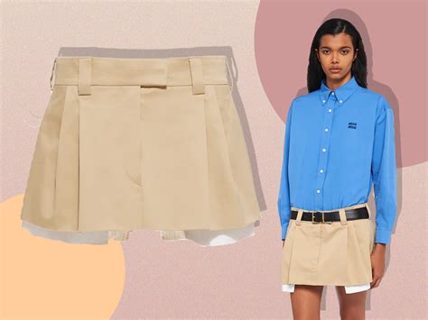 miu miu micro shorts dupe|miu mini skirt real life.